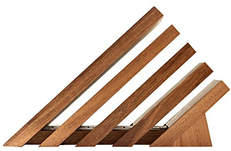 Messermeister LNLB-12AC Bloque magnético de siguiente nivel/Acacia/luz UV, acero inoxidable, multicolor