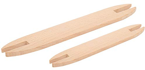 Navettes de Tissage pour, 2 Pièces Navette de Tissage en Bois de Hêtre Métiers à Tisser Navette Accessoires de Tapisserie S Bâton Inkle Bricolage Pull écharpe