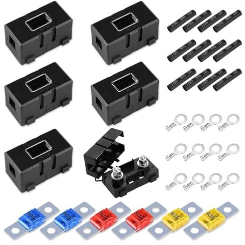 Udbrud Midi Sicherungshalter, 6 Stück ANS Auto-Sicherungshalter und 6 Stück Sicherung Schraubsicherung 100A für Autos, LKWs, Fahrzeuge