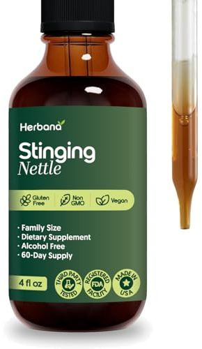 Stinging Nettle Leaf and Root 4 fl oz Liquid Extract - Natural Urinary & Kidney Support for Man and Woman - Organic Urtica Dioica - High Potency Herbal Supplement - 60-Day Supply