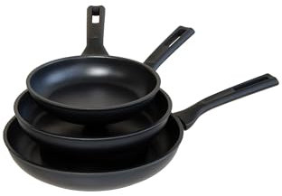 Guzzini - Cook&Plus Set 3 Padelle 20/24/28 - Nero - 28824510