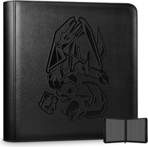 Douper Carpeta de tarjetas con 12 compartimentos, 480 cartas, para juegos de cartas con fundas de carga lateral