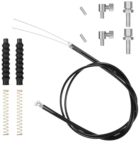 Lusofie 14 pezzi 114 cm cavo del freno, deambulatore di ricambio universale per freno della bicicletta, set di ricambio per deambulatori con cavo del freno, per la maggior parte delle marche