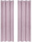 Deconovo Dekoschals für Wohnzimmer Dicke Thermovorhang Kälteschutz Thermogardine Hitzeschutz, Blickdichte Vorhänge, Kinderzimmer Gardinen für Mädchen, 180x140 cm(HöhexBreite), Hellpink, 2er Set