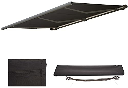 Mendler Funda para toldo T124, funda de repuesto para protección solar, 5 x 3 m, poliéster, color antracita