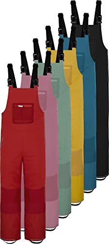 normani Kinder Winter Latzhose Thermohose - gefütterte Schneehose Skihose – wasserdicht - Wassersäule: 12000 mm für Junge und Mädchen
