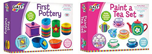 Galt Toys, First Pottery, Kids' Craft Kits, Ages 6 Years Plus & Toys, Paint a Tea Set, Kids' Craft Kits, Ages 5 Years Plus