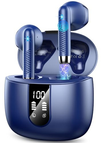 Bluetooth 5.3 Kopfhörer, In Ear Kopfhörer Kabellos mit 4 Mic, 48H Tiefer Bass Spielzeit Wireless Earbud, LED-Anzeige, Bluetooth Ohrhörer mit ENC Noise Cancelling, IP7 Wasserdicht Kopfhörer Sport USB-C