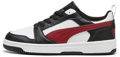PUMA Rebound V6 Low Unisex Sneaker, Puma White Intense Red Puma Black, 40.5 EU