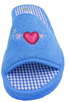 PULIDINES - Zapatilla de casa para Mujer de Toalla con Planta de Vichy y Suela microporosa Mujer Talla: 40 Color: Francia