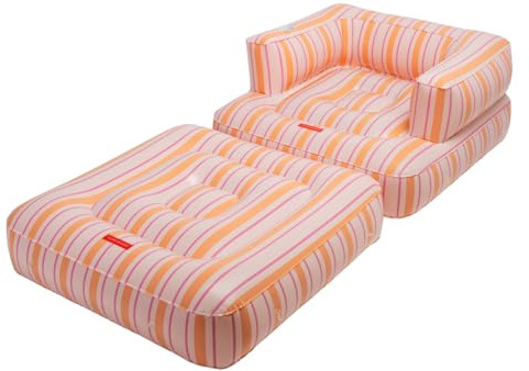 Flamingueo Bouee Piscine - Matelas Piscine, Fauteuil Gonflable Piscine, Bouee Piscine Adulte, Hamac Piscine Gonflable, Bouée Gonflable (45x180x90cm)