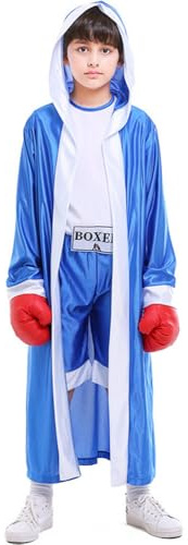 ZNLFS Barn boxningsdräkt halloween maskeraddräkt rollspel uniform karneval boxershorts sport overall och rock för barn