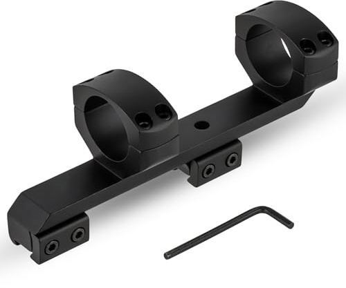 ToopMount Supporto per Telescopio da 30 mm, Supporto Monoculare a Doppio Anello con Compensazione Angolare da 20 MOA, Base di Montaggio per Mirino Offset ad Alto Profilo per Dovetail da 11 mm