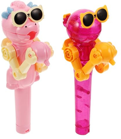 Abaodam 2pezzi Lollipop Robot Holder Forma di Dinosauro Giocattolo Creativo per Ragazzo Ragazza Supporto per Caramelle per Feste di Compleanno e Condivisione tra Amici