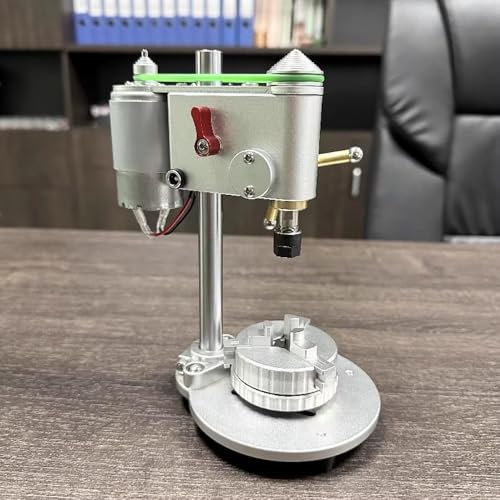 Toplionace Micro Perceuse D'établi Mini Perceuse avec Base de Serrage Ronde et Adaptateur Secteur Outil de Réparation de Montre de Haute Précision （3.175MM）