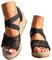 Générique Sandales Compensées Femme Été Chaussures Antidé Rapantes Respirantes et Nu-Pieds BohêMe Bout Ouvert Chaussures Avec Talon Plateforme Comfy Semi Trailer Sandale