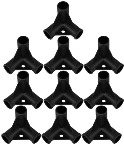 HONITANO 10 Connettori a T per Box, Raccordi in Plastica Neri da 19mm per Giunti Recinzioni Sicurezza, Accessori per Montaggio Rapido e Struttura Stabile per Area Giochi Interna