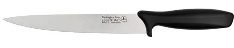 Rockingham Forge Range 20cm Carving Knife - Lightweight Sharp Stainless Steel Kitchen Knives with Black Handle