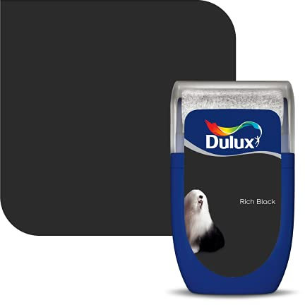 Dulux Walls & Ceilings Tester Paint, Rich Black, 30 ml