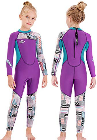 Gogokids Neoprenanzug Kinder Lang, 2,5mm Neopren UV-Badeanzug Rückenreißverschluss, Thermo Neoprenanzüge für Mädchen Jungen zum Schwimmen, Surfen, Tauchen