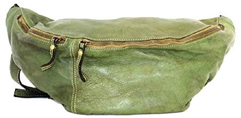 BZNA Bag Luigi grün Italy Designer Gürteltasche Bauchtasche Fanny Bag Umhängetasche Schultertasche Tasche Leder Shopper Neu