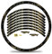 Finest Folia 16-teiliges Set Felgenrandaufkleber Sticker für Fahrrad Felgen im Racing Design Komplett Set für 27 29 für Rennrad Mountainbike MTB Laufrad RX024 (Gold Metallic, Glanz)