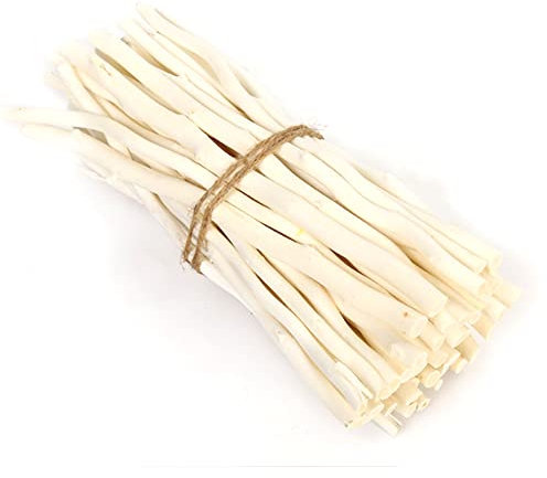 duoyif Holzstäbchen 50Pcs Holzstäbe Zum Basteln Holzstab Holzstock Für Holzarbeiten Kunstprojekte Architekturmodelle Und Diy Geschenke - Holzstäbchen Länge 20 cm Durchmesser 0.5-1.2 cm (Weiß)