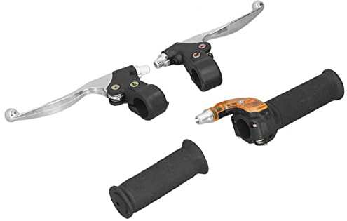 Gashandtag Bromshandtag 22mm Motorcyklar Gashandtag Bromsspakar Set Vänster Höger för 47cc 49cc 2-takts Dirt Bike