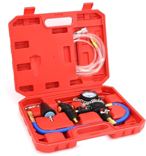 QWORK® Probador de Purga del Sistema de Enfriamiento, Prueba y Relleno del Sistema de Refrigeración Herramienta