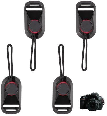 4 Stück Kameragurt Adapter Kamera Schnellverschluss für Kamera- & Camcordergurte, Kamera Schnalle Clip Set, Camera Strap Quick Release für Schultergurt, Nackengurt, DSLR, Digitalkamera und Fernglas