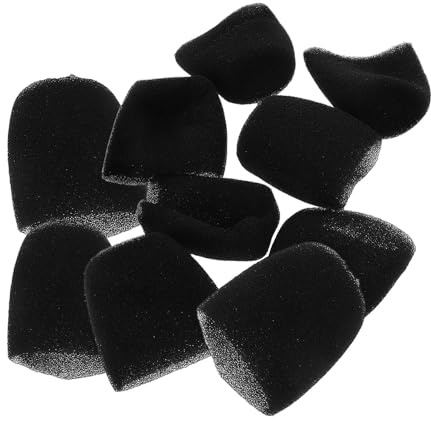 POPETPOP 15 Fundas Antiviento de Esponja para Micrófono 15 Piezas Filtro Antiviento Interior para Micrófonos Cable Protector de Ruido para Karaoke Entrevistas y Actuaciones