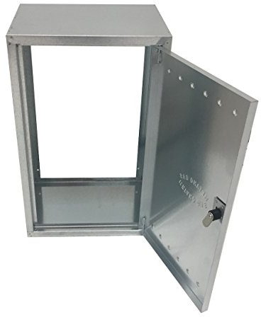 EINSIDE Cassetta contatore gas in lamiera acciaio zincato, 50 x 60 x 25 cm, senza fondo