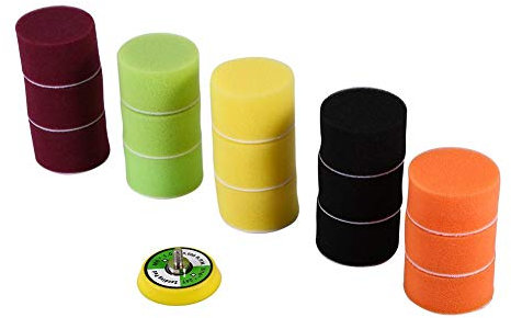 Lucidatura, 16pcs 2 set di tamponi per lucidatura piatta in spugna per lucidatrice ad aria per auto lucidatrice Thread-M6X1