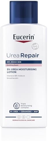 Eucerin UreaRepair PLUS 5% Urea Scented Lotion 250ml, Intensive Body Cream for Dry and Rough Skin, Lightly-Scented Skincare with Urea for Dry Skin