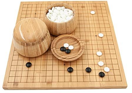 Hebsacker Verlag - Go-Set Bambus 19x19/13x13 (mit Yunzi-Steinen)