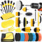 IGUGI Bürstenaufsatz Bohrmaschine Set,Bohrbürsten Befestigung Set 36 Stück,Bohrbürstenset,Felgenbürste Scrubber Reinigung,Scrubber Reinigung Kit für Felgen,Fliesen,Küche