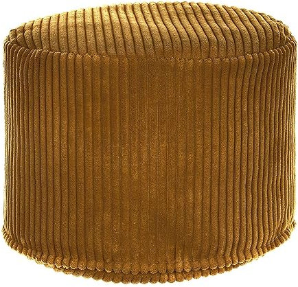 DreamRoots Pouf Hocker - Hocker Rund Cord 35x35x25 cm - Couch Hocker Wohnzimmer - Sitzpouf Rund - Fußhocker Für Sessel - Sitzhocker Rund - Hocker Couch - Hocker Sofa