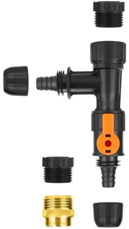 Hsthe Sea Limpiador de Tanques de Peces de Mar Cambiador de Agua automático para Acuario con Adaptador de Grifo Tipo de Grifo Cambiador de Agua para Acuario