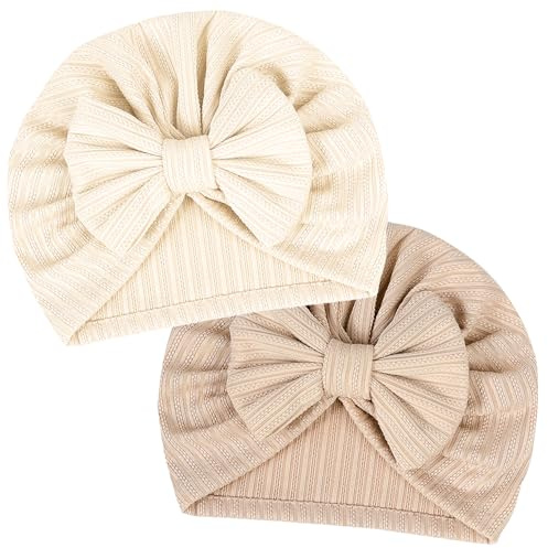 LECTNORE Bonnet pour Nouveau-né, Turban Doux et Extensible pour bébé, Casquette pour bébé, Fille ou garçon, pour crèche, hôpital, pour Nouveau-né, Tout-Petits