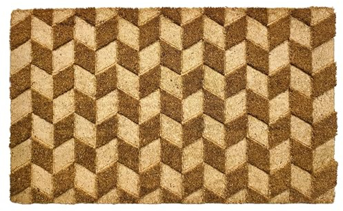 EHC Natural Coir Non-Slip Entrance Mat Outdoor & Indoor Mat, Heavy Duty Doormats Dirt trapper door mats for Front Door, Patio or Entrance, 40 x 70 cm