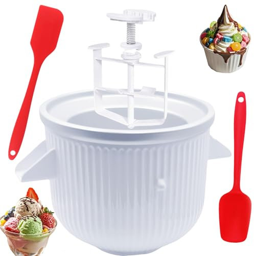 Ice Cream Maker Attachment for KitchenAid 4.5-5Qt Stand Mixer,2 Quart Frozen Yogurt Ice Cream & Sorbet Gelato Maker Bowl Compatible with 4.5 Qt and 5-6Qt Bowl-Lift,Not for Artisan Mini 3.5Qt Mixer
