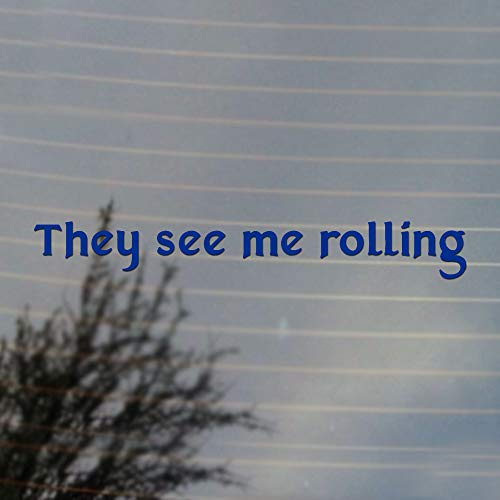 Cosplay & Fan Gear They See me Rolling dice Dungeons Dragons RPG Pen and Paper Gaming Vinyl Decal (Sapphire Blue)