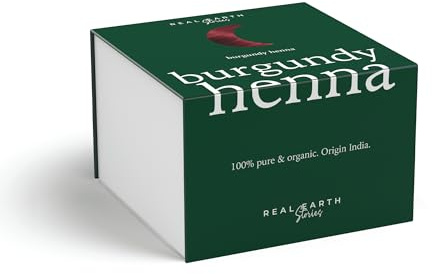 Real Earth Henna Haarfarbe 250g BIO 100% Natürliches. Henna Pulver Für Haare - Tönung Rot, Kupfer, Kupferrot, Goldbraun, Mittelblond, Schwarz, Dunkelbraun Color Prep Haut - Made in India