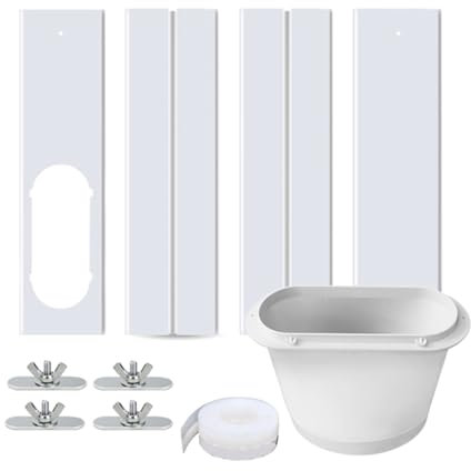 MeGLob Klimaanlagen-Fensterzubehör-Set, Abluftschlauch-Anschluss for Mobile Klimaanlage, verstellbare Fensterdichtung