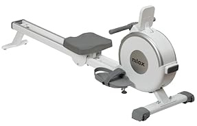 Nilox Rowing Machine XR1 Rudergerät, zusammenklappbar, für Zuhause, mit magnetischem Schwungrad, 3 kg, Verstellbarer Widerstand in 16 Stufen, Tablet-Ständer, leise und kompakt