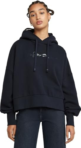 G-STAR Para Mujer Suéter G-Script Oversized Hooded, Azul (Osaka Blue D25168-D562-3873), S