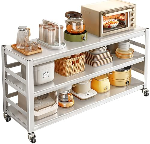 Portable Grill Cart with Wheels, Metal Prep Table and Storage Cabinet for Outdoor Cooking, Kitchen, and Restaurant Use