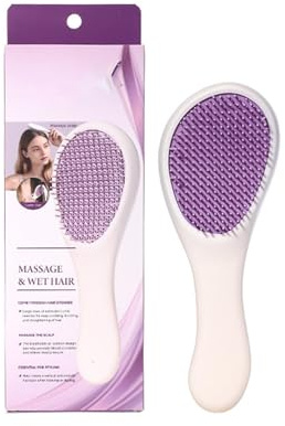 Spazzola districante professionale con setole morbide per la cura del cuoio capelluto Design per lisciare i capelli in ABS Costruzione Styling pettine spazzola per capelli districante