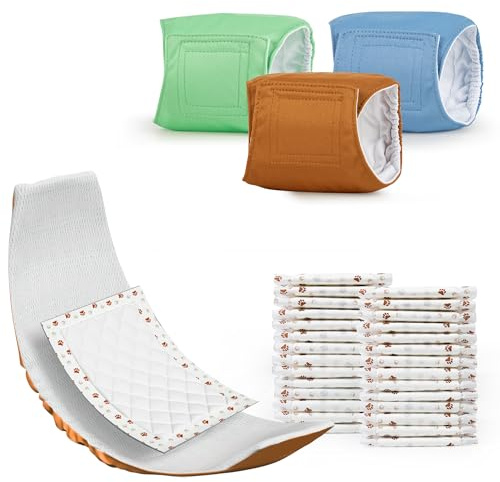 MICOOYO Male Dog Belly Bands Bundle with Dog Diaper Liners, XS