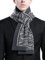 WANYING 6% Wolle Herrenschal Strickschal Gestrickter Wolleschal für Herren Schal Einfach Schick Casual Business für Winter Herbst - Triangel Muster Anthrazit Grau & Beige